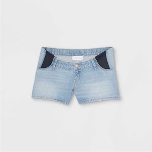 Under Belly Midi Maternity Jean Shorts - Size 16 NWT